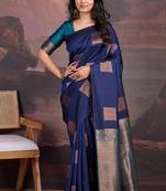 Multy color silk blend sarees with blouse