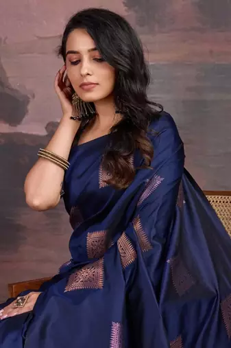Multy color silk blend sarees with blouse