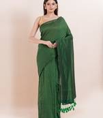 Blended cotton handloom saree with blouse fabric