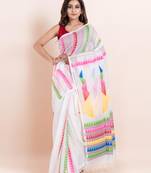 Blended cotton handloom saree with blouse fabric