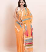 Blended cotton handloom saree with blouse fabric