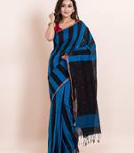 Pure cotton sequense work handloom saree with blouse fabric