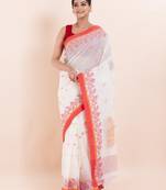 Pure cotton handloom saree with blouse fabric