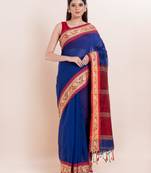 Pure cotton handloom saree with blouse fabric