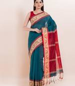Pure cotton handloom saree with blouse fabric