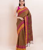 Pure cotton handloom saree with blouse fabric