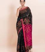 Blended cotton handloom saree with blouse fabric
