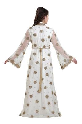 Arabian Kaftan Golden Embroidered Dress 3