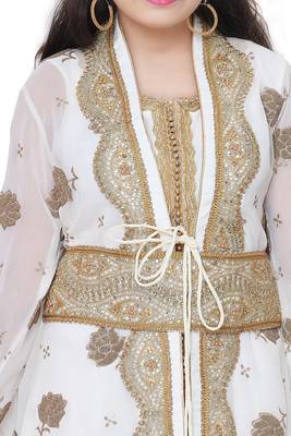 Arabian Kaftan Golden Embroidered Dress 4