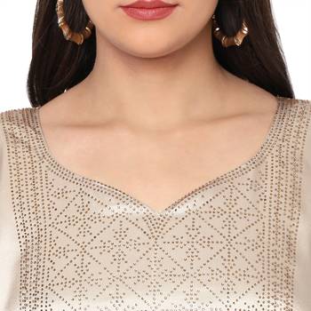 Arabian Beige Color Satin Dress 2