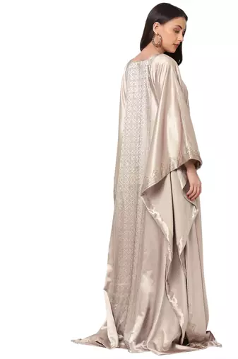 Arabian Beige Color Satin Dress