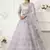lavender heavy thread coding work net bridal lehenga set choli with dupatta