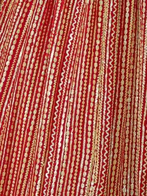 red sequins georgette lehenga set choli with dupatta with net dupatta 2