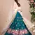 teal blue dori embroidered silk bridal wedding lehenga set choli with dupatta