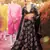 black embroidery thai silk bridal lehenga set choli with dupatta