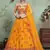 mustard yellow sequins net bridal lehenga set choli with dupatta