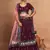 wine embroidered georgette lehenga set choli with dupatta