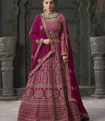 Pink Codding Georgette Bridal  Lehenga Choli With Dupatta