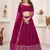 rani pink color sequins georgette lehenga set choli with dupatta
