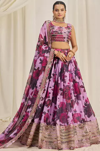 baby pink sequins organza event lehenga set choli with dupatta with dupatta
