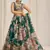 green sequins organza festival lehenga set choli with dupatta with dupatta