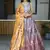 grey printed art silk lehenga set choli with dupatta with dupatta