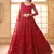 red embroidered net lehenga set choli with dupatta
