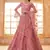 dusty pink embroidered net lehenga set choli with dupatta