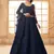 navy blue embroidered net lehenga set choli with dupatta with dupatta