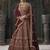 Maroon Jarkan Work Georgette Bridal Lehenga Choli