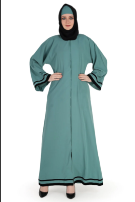 Sana Nida Dubai Sea Green Abaya 1