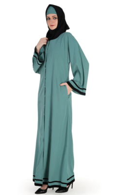Sana Nida Dubai Sea Green Abaya 2