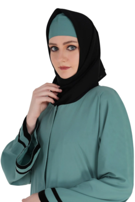 Sana Nida Dubai Sea Green Abaya 4
