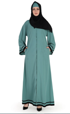Sana Nida Dubai Sea Green Abaya 5