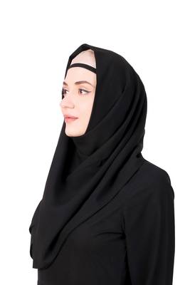 Designer Zig Zag Pattern Nida & Net Abaya 6