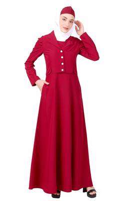Removable Coat Abaya With Sleeveless Dress 1