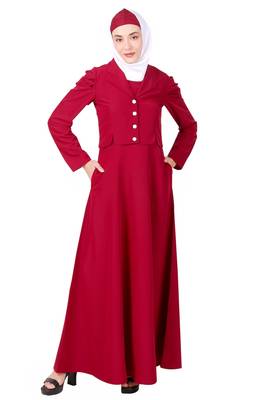 Removable Coat Abaya With Sleeveless Dress 2