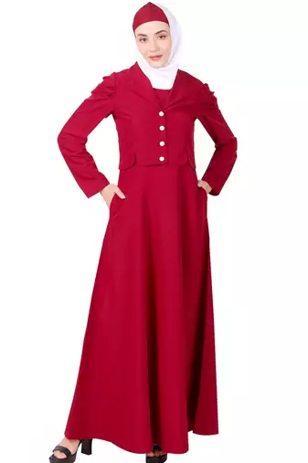Removable Coat Abaya With Sleeveless Dress