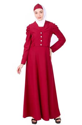 Removable Coat Abaya With Sleeveless Dress 4