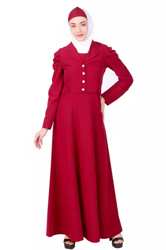 Removable Coat Abaya With Sleeveless Dress
