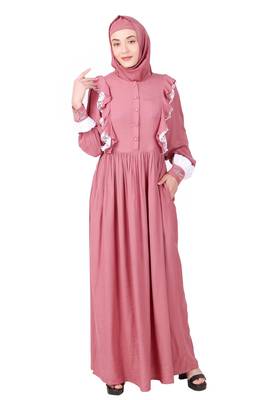 Fancy Nursing Friendly Soft Rayon Abaya 2