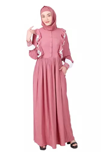 Fancy Nursing Friendly Soft Rayon Abaya