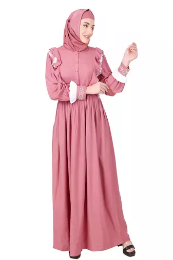 Fancy Nursing Friendly Soft Rayon Abaya