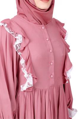 Fancy Nursing Friendly Soft Rayon Abaya 7