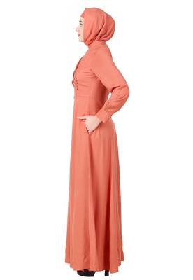 Angrakha Inspired Mandarin Collar Rayon Abaya 2