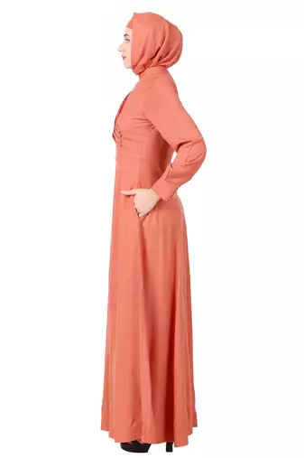 Angrakha Inspired Mandarin Collar Rayon Abaya