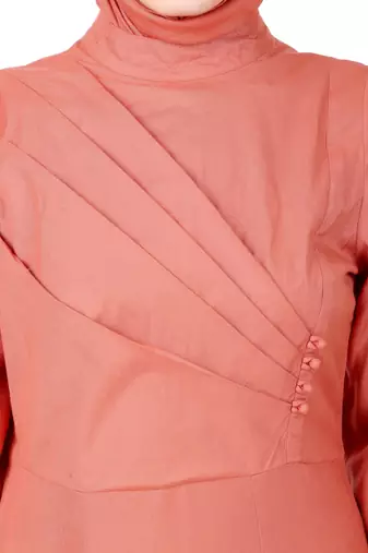 Angrakha Inspired Mandarin Collar Rayon Abaya