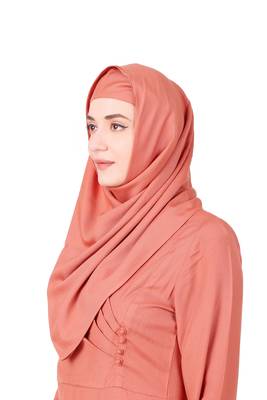 Angrakha Inspired Mandarin Collar Rayon Abaya 6