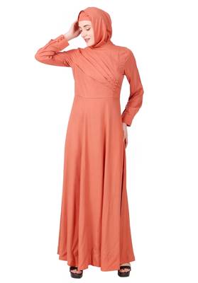Angrakha Inspired Mandarin Collar Rayon Abaya 7