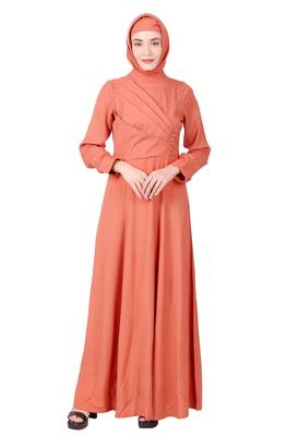 Angrakha Inspired Mandarin Collar Rayon Abaya 8